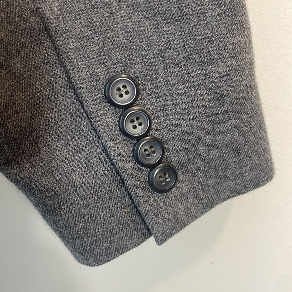 Pendleton 100% Virgin Wool Gray Button Down Blaze… - image 6